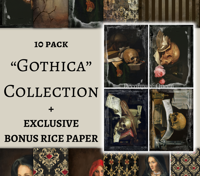 Decoupage Queen Gothica  10 Pack (W/ Bonus Paper)