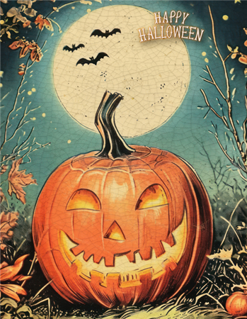 Happy Halloween Pumpkin (017) H70
