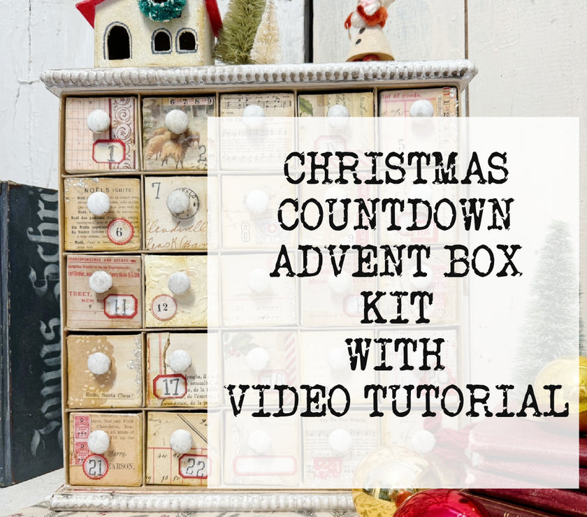 ADVENT CHRISTMAS COUNTDOWN BOX  (INCLUDES TUTORIAL)