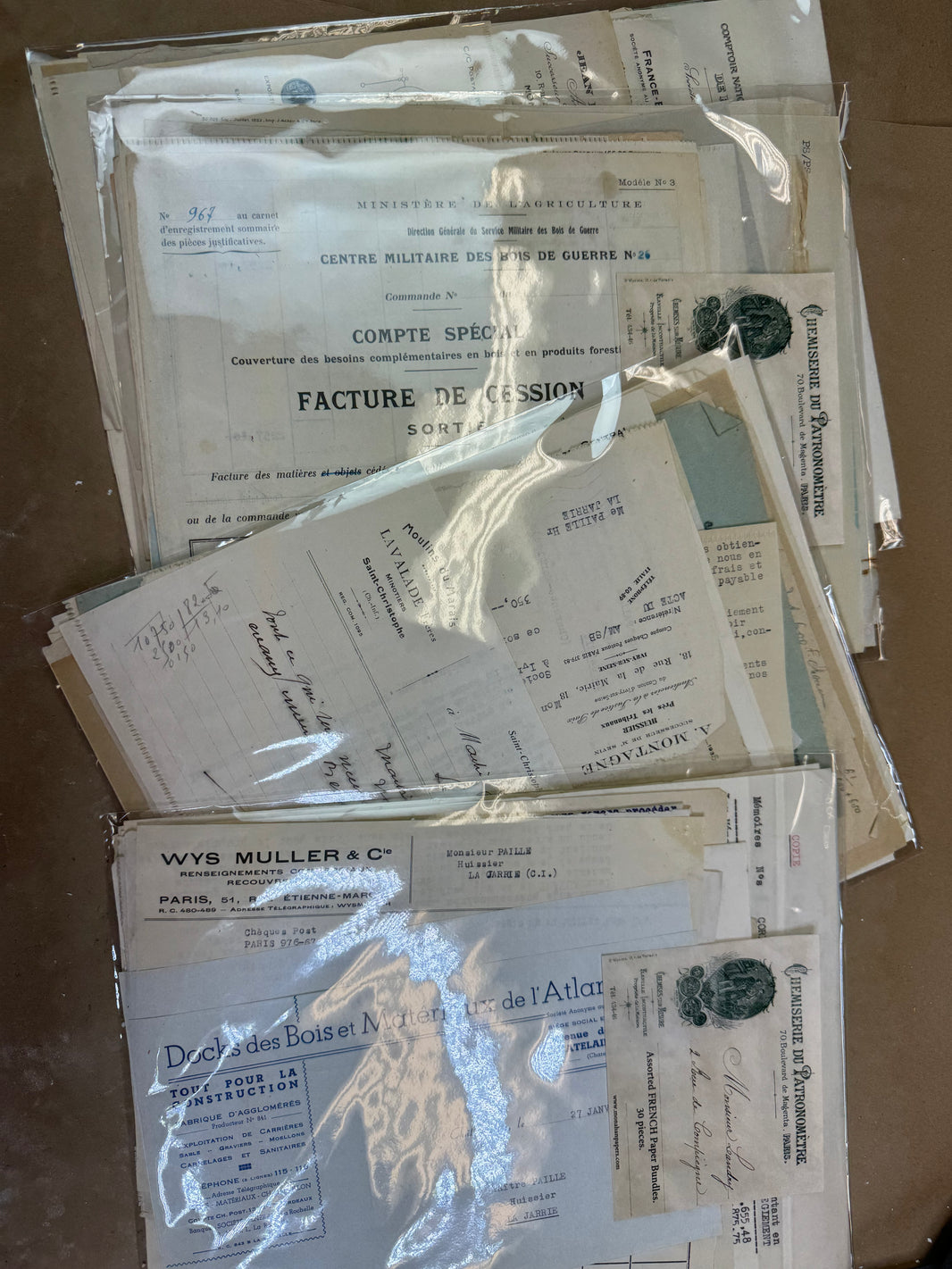 Assorted French Paper Bundles  set of 30