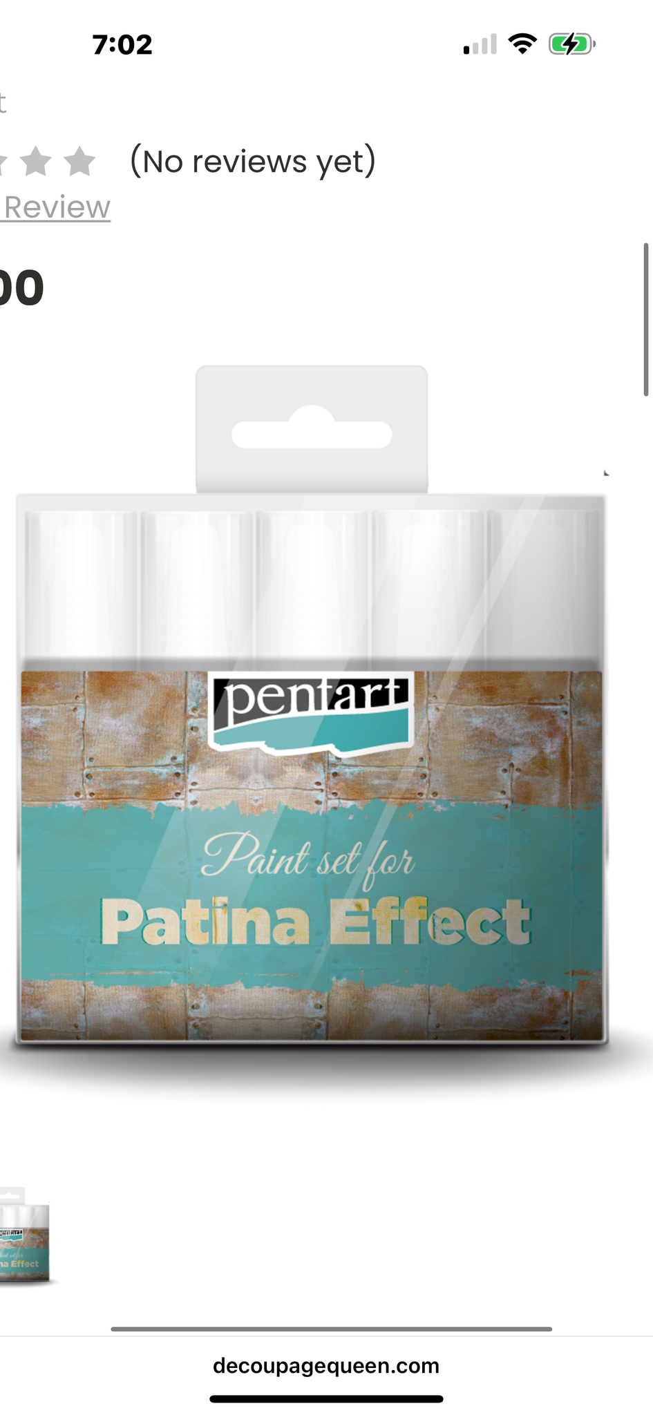 Pentart Patina Effect  Acrylic Effect Paint Set