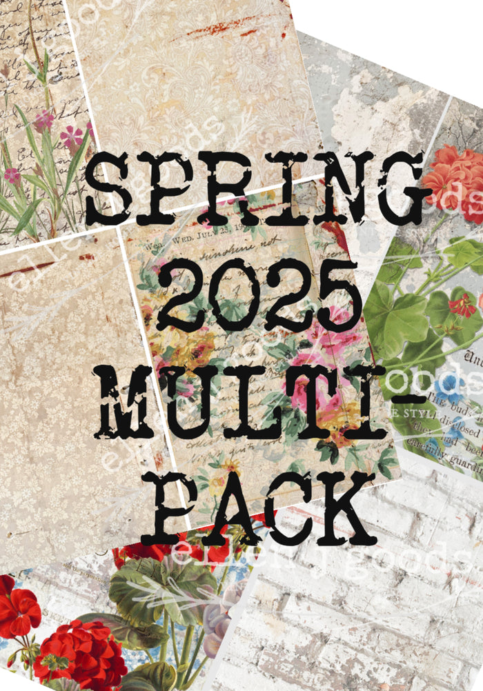 10 pack EJG CUSTOM SPRING RICE PAPER COLLECTION, Free Shipping!, rice paper design by ellen j goods, arts & entertainment > hobbies & creative arts > arts & crafts, for decoupage and crafting