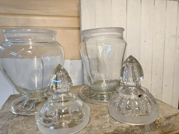 Antique bubble glass Apothecary jars
