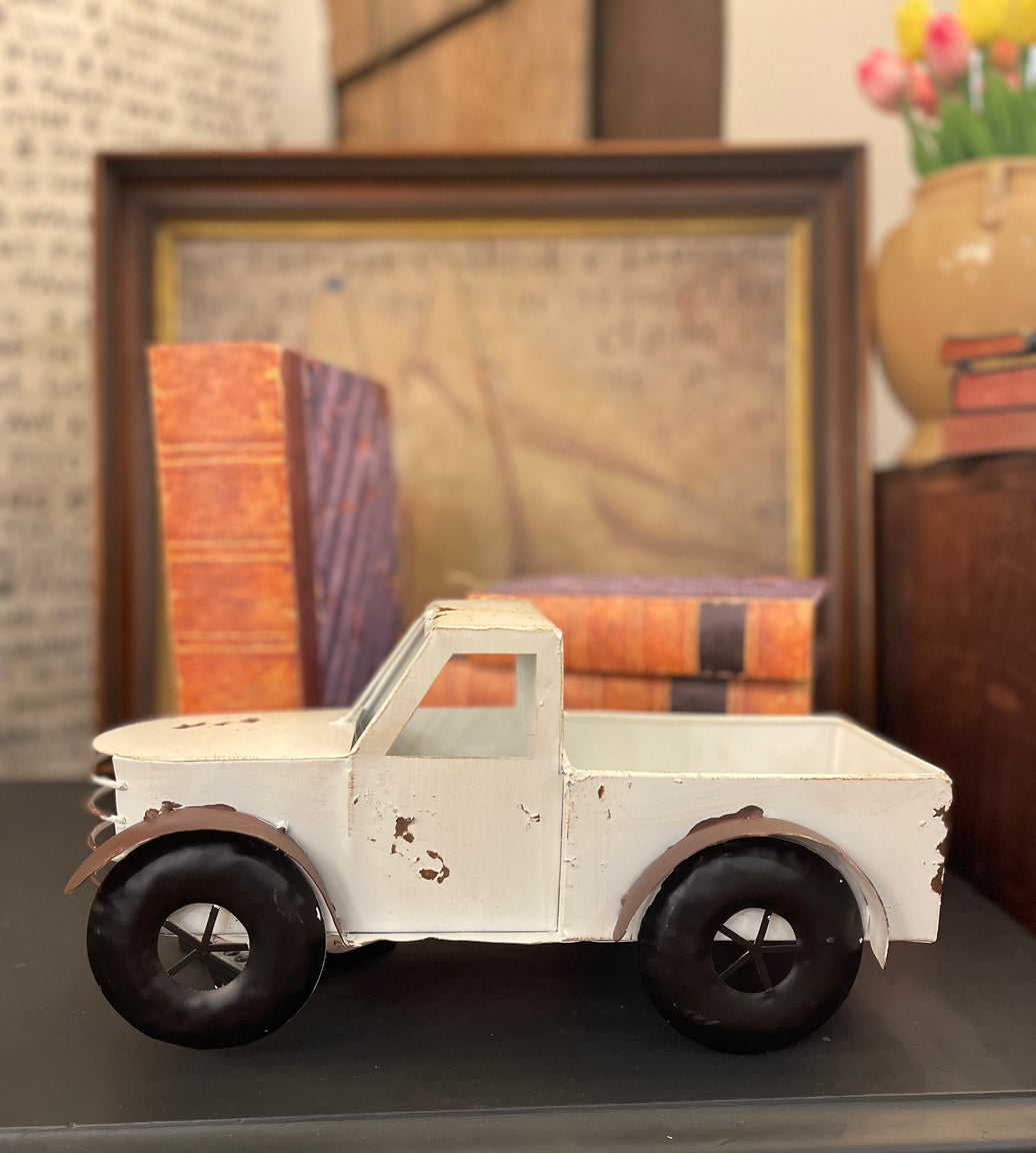 White Metal Truck