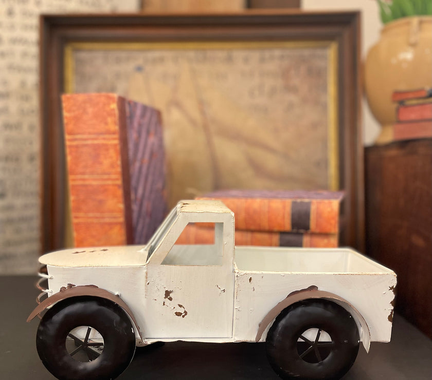 White Metal Truck