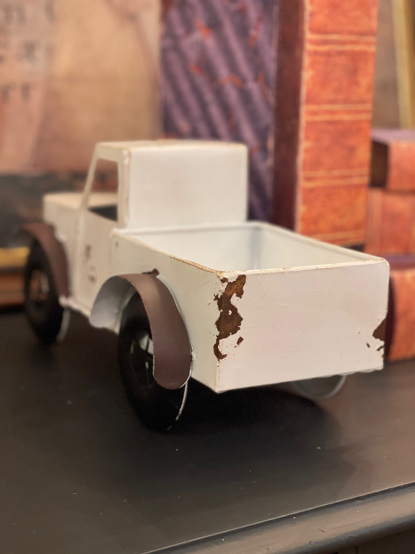 White Metal Truck