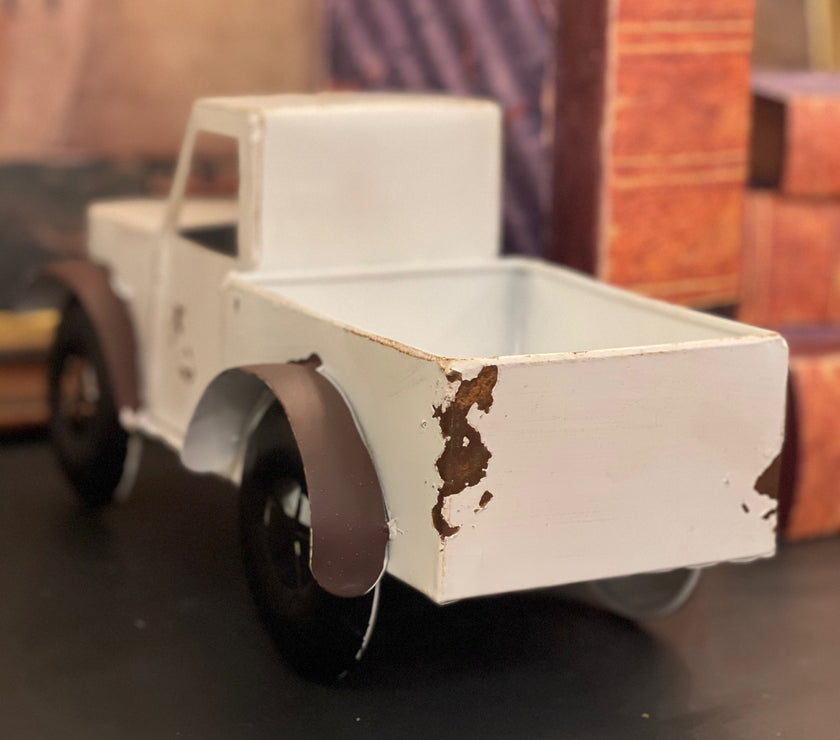 White Metal Truck