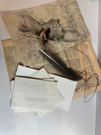 Aged Stationery Pack with Birds