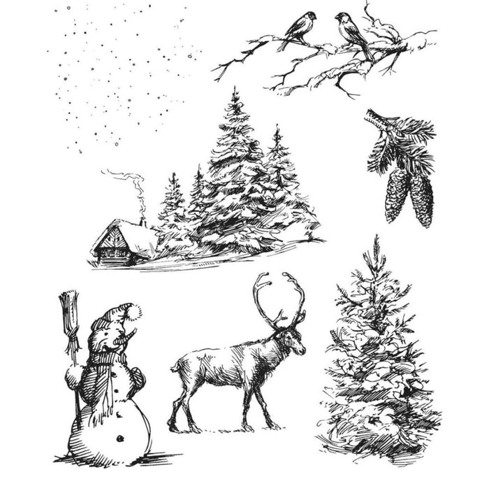 Tim Holtz Stamp Winterscapes