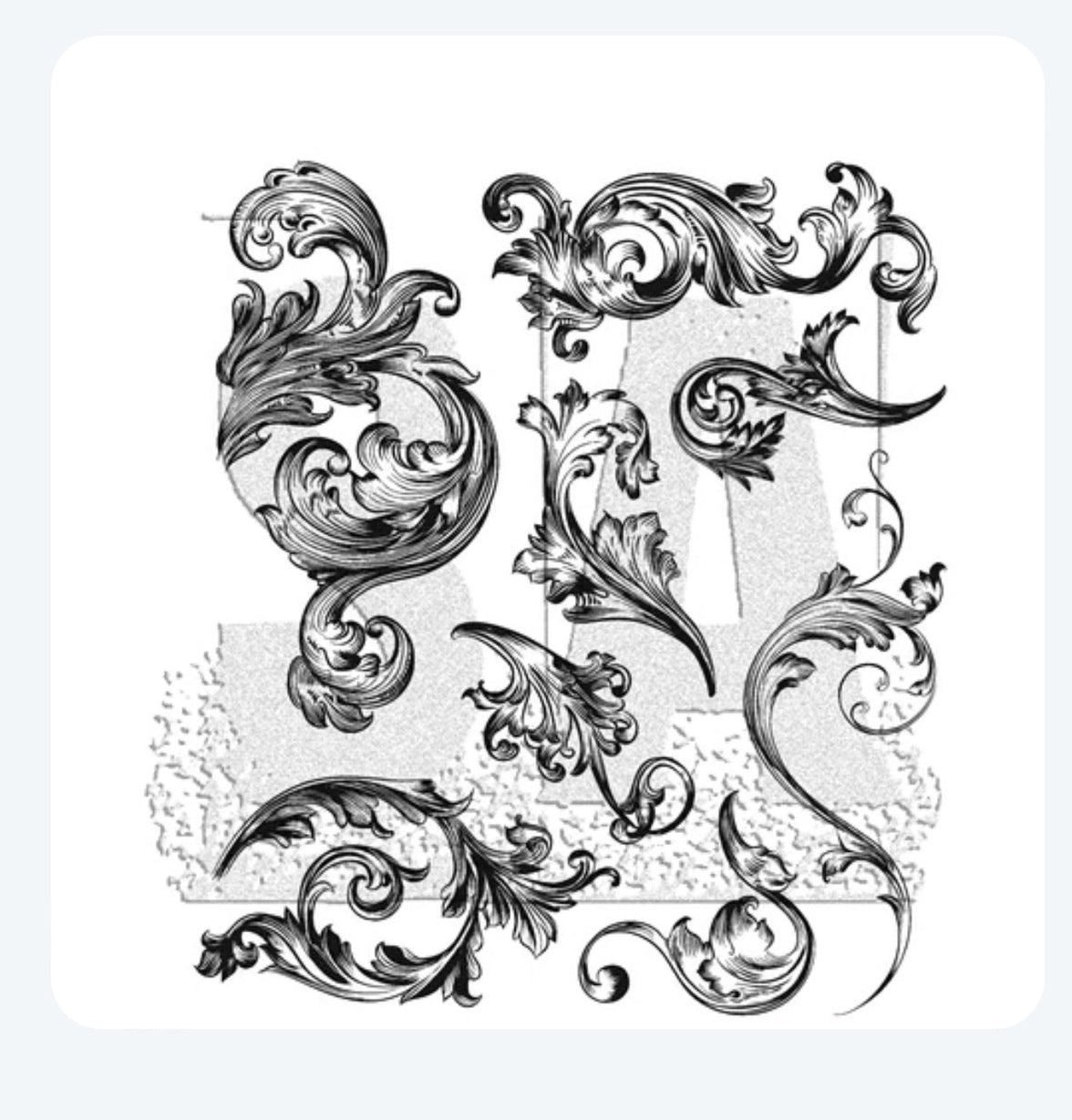 Tim Holtz Stamp Scrollwork