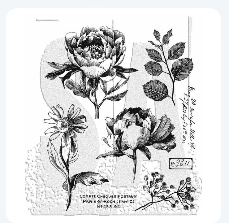 Tim Holtz Stamp French Garden