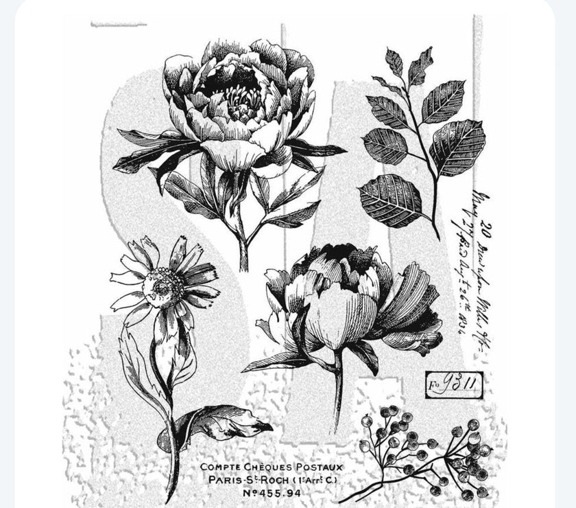 Tim Holtz Stamp French Garden