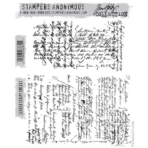 Tim Holtz Stamp Ledger Script