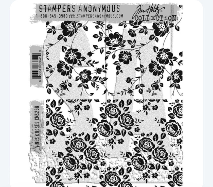 Tim Holtz Stamp Vines and Roses