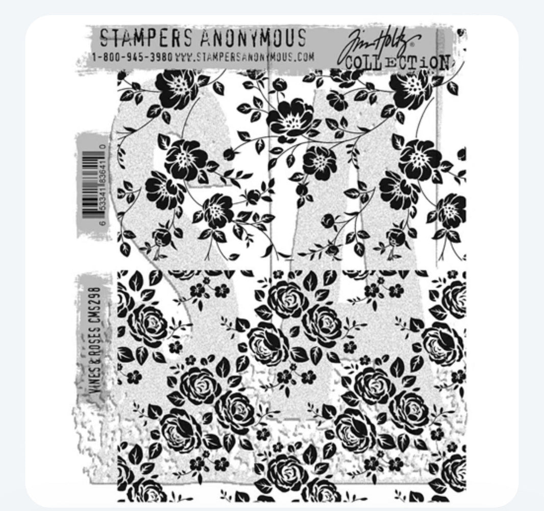 Tim Holtz Stamp Vines and Roses