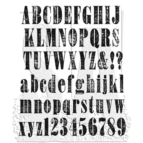 Tim Holtz Stamp Worn Text