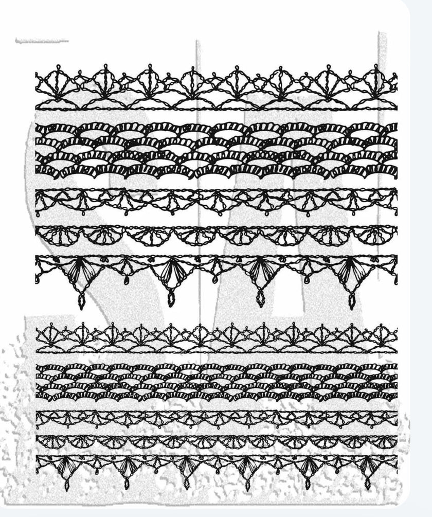 Tim Holtz Stamp Crochet  Trim