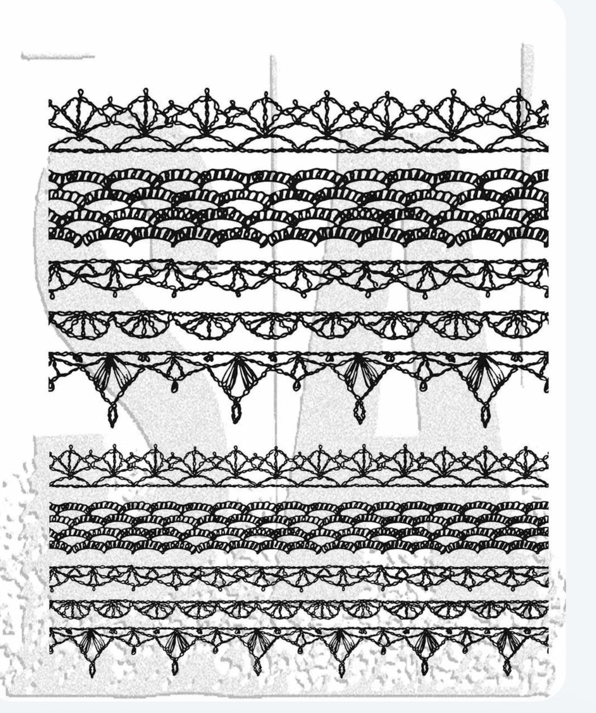 Tim Holtz Stamp Crochet  Trim