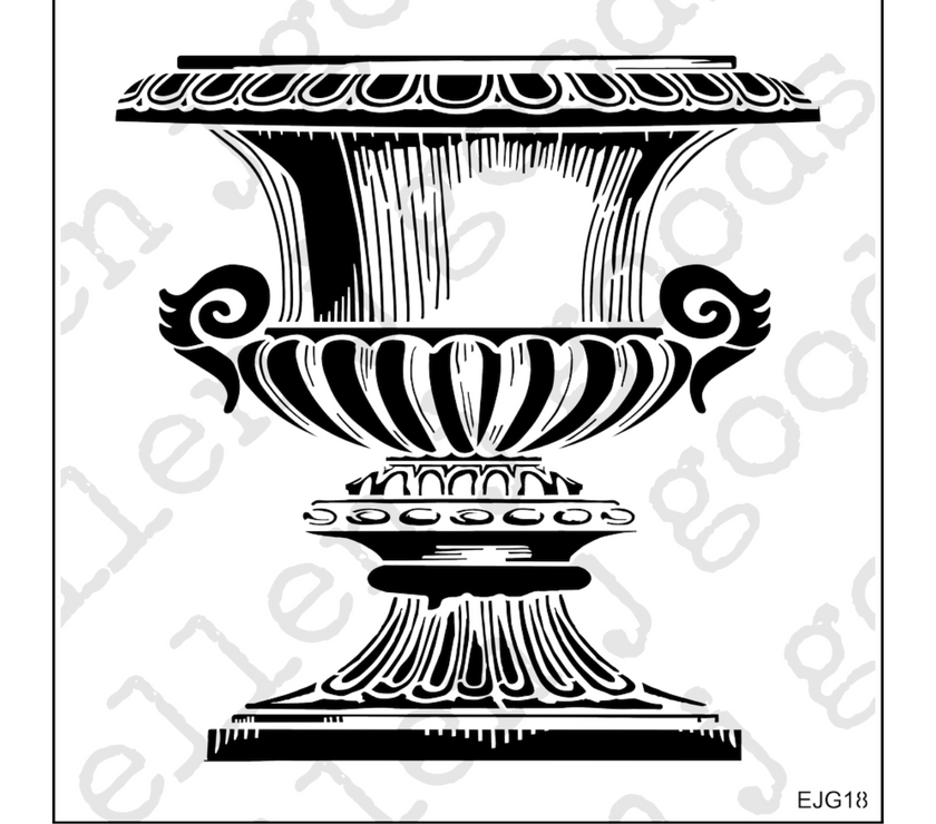 Antique Garden Urn Stencil
