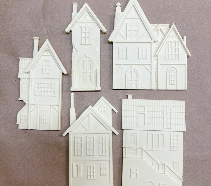 Set of five Resin House castings