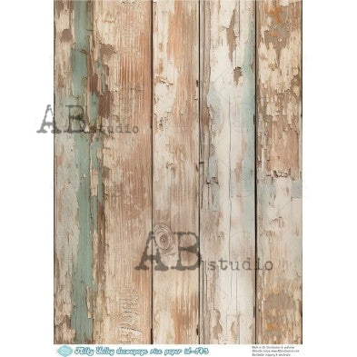 Tan and Blue Barnwood vertical AB ID543