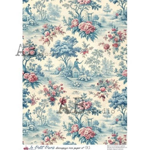 Summer Toile Red and Blue AB PP93