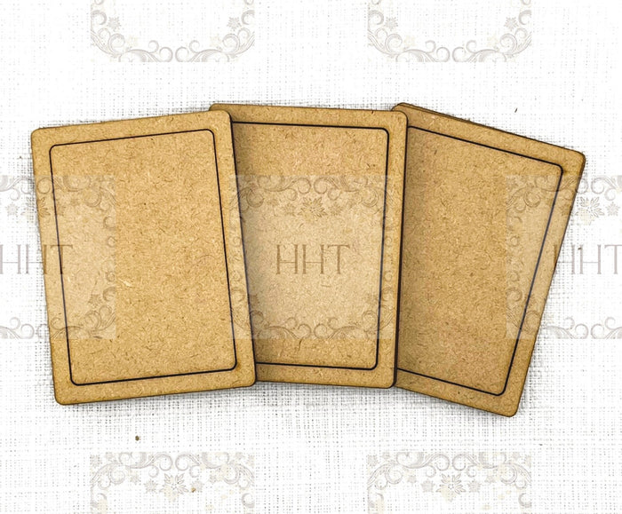 HHT MDF Set of 3 Framed ATC Cards 2.5" x 3.5"