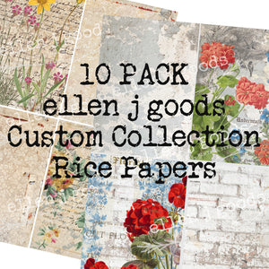 10 pack EJG CUSTOM SPRING RICE PAPER COLLECTION, Free Shipping!