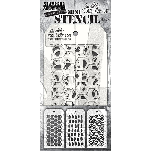 Tim Holtz Stencil Mini Brushed Set #55