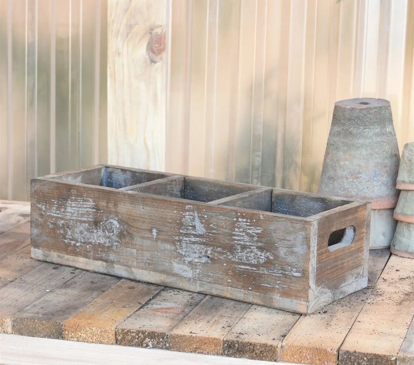 Wood Crate with dividers