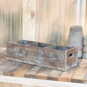 Wood Crate with dividers