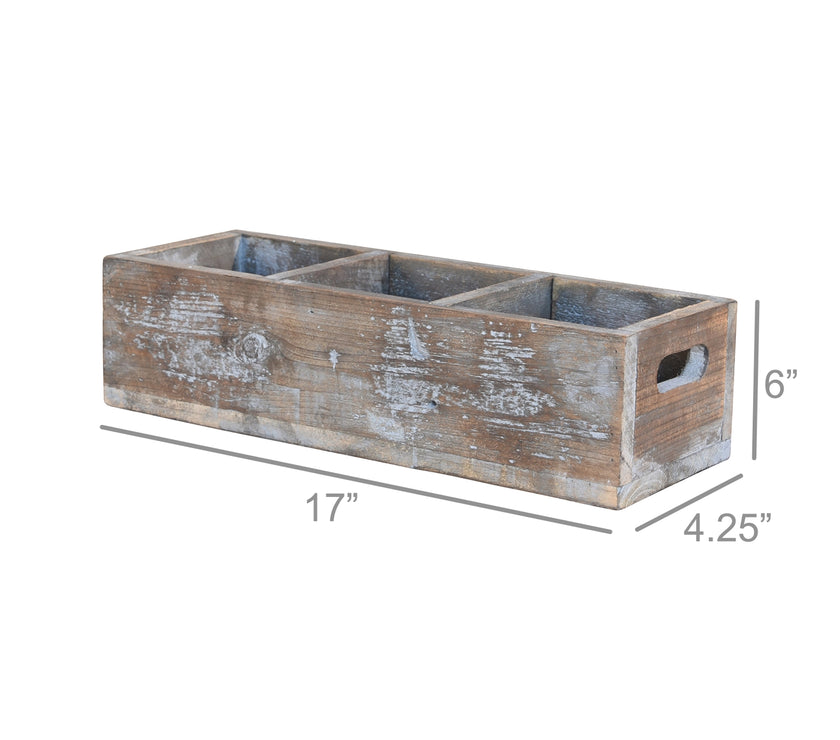 Wood Crate with dividers
