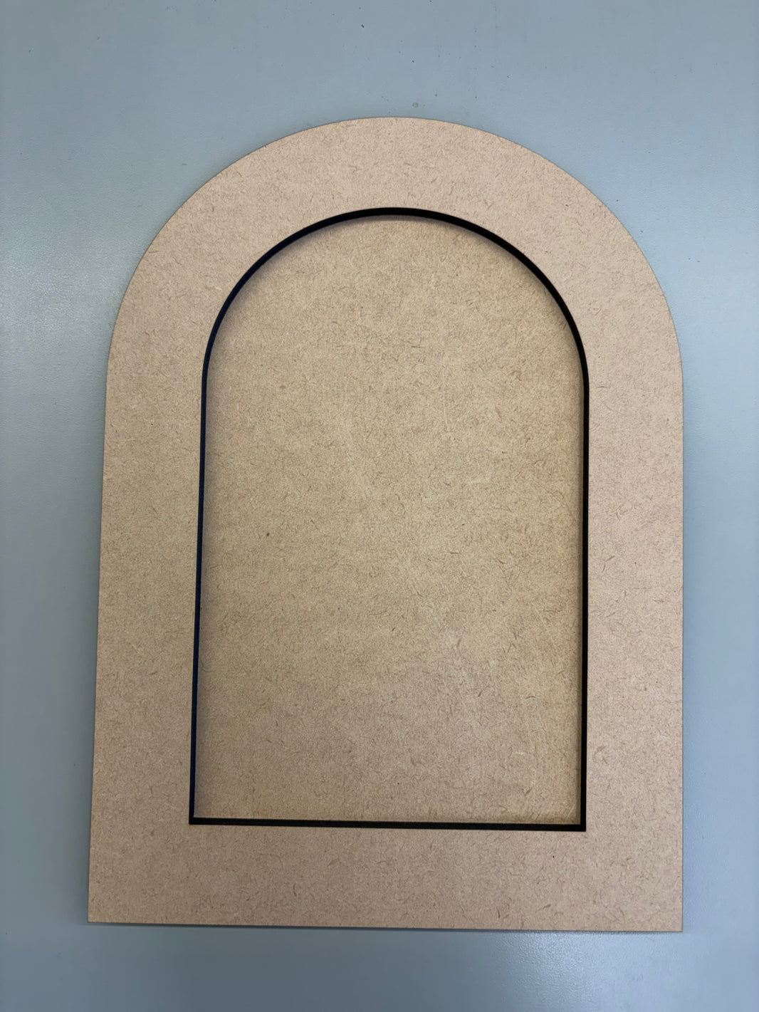Custom two part arched style MDF frame