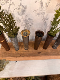 Floral Centerpiece wood and tin