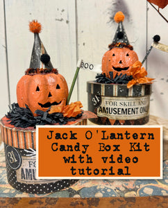 Jack O’ Lantern Candy Box Assemblage Kit (INCLUDES TUTORIAL)