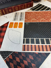 Halloween Custom papers for decoupage and mixed media Set of 2 (050)