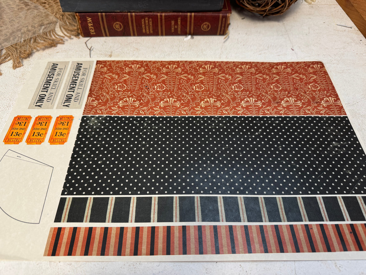 Halloween Custom papers for decoupage and mixed media Set of 2 (050)