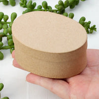 Oval mini paper mache box