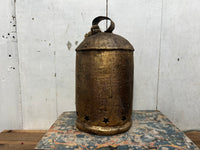 Metal bell on Jute Rope, Gold Finish