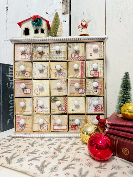 ADVENT CHRISTMAS COUNTDOWN BOX  (INCLUDES TUTORIAL)