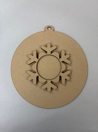 Snowflake Ornament Base 3 Part MDF