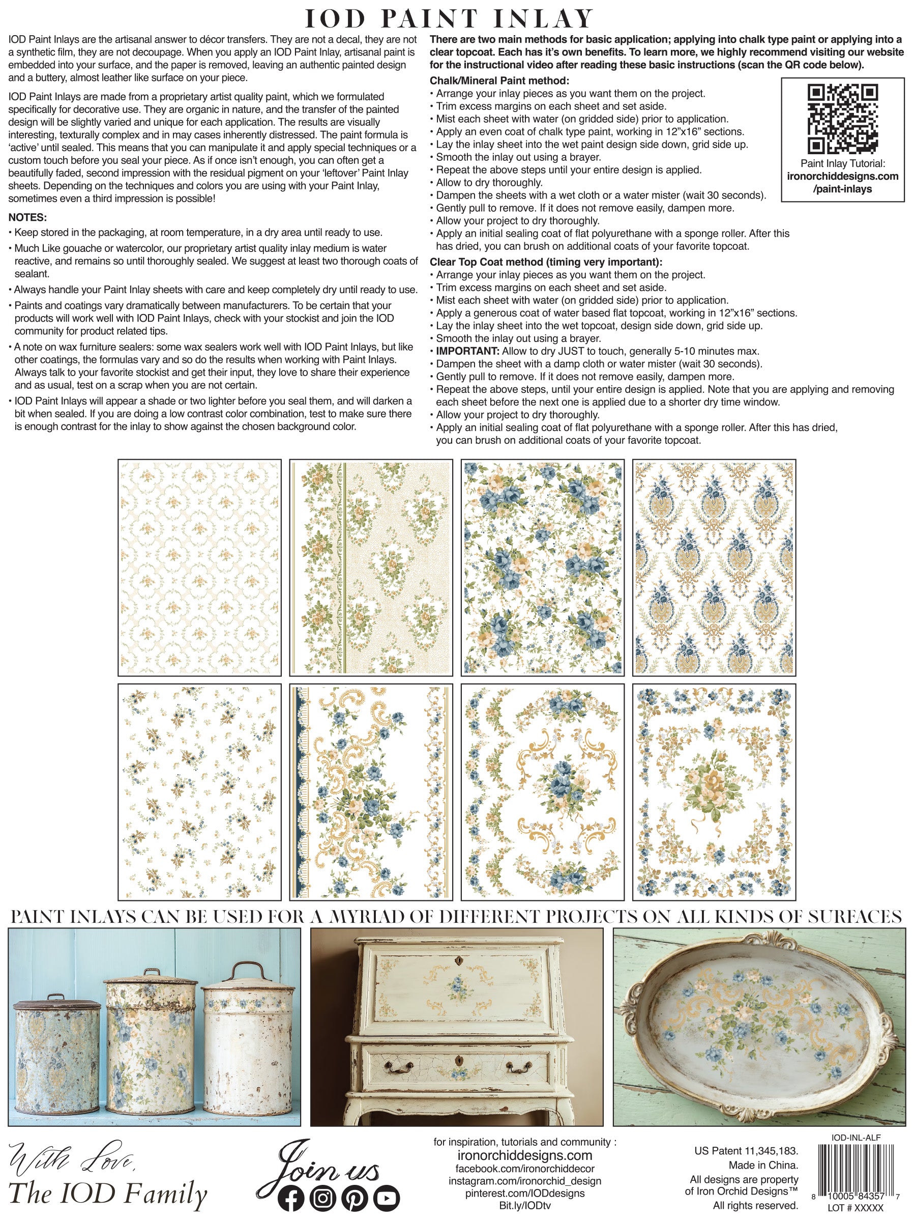 Alfred Peats and Co. IOD Paint Inlay 12x16 Pad