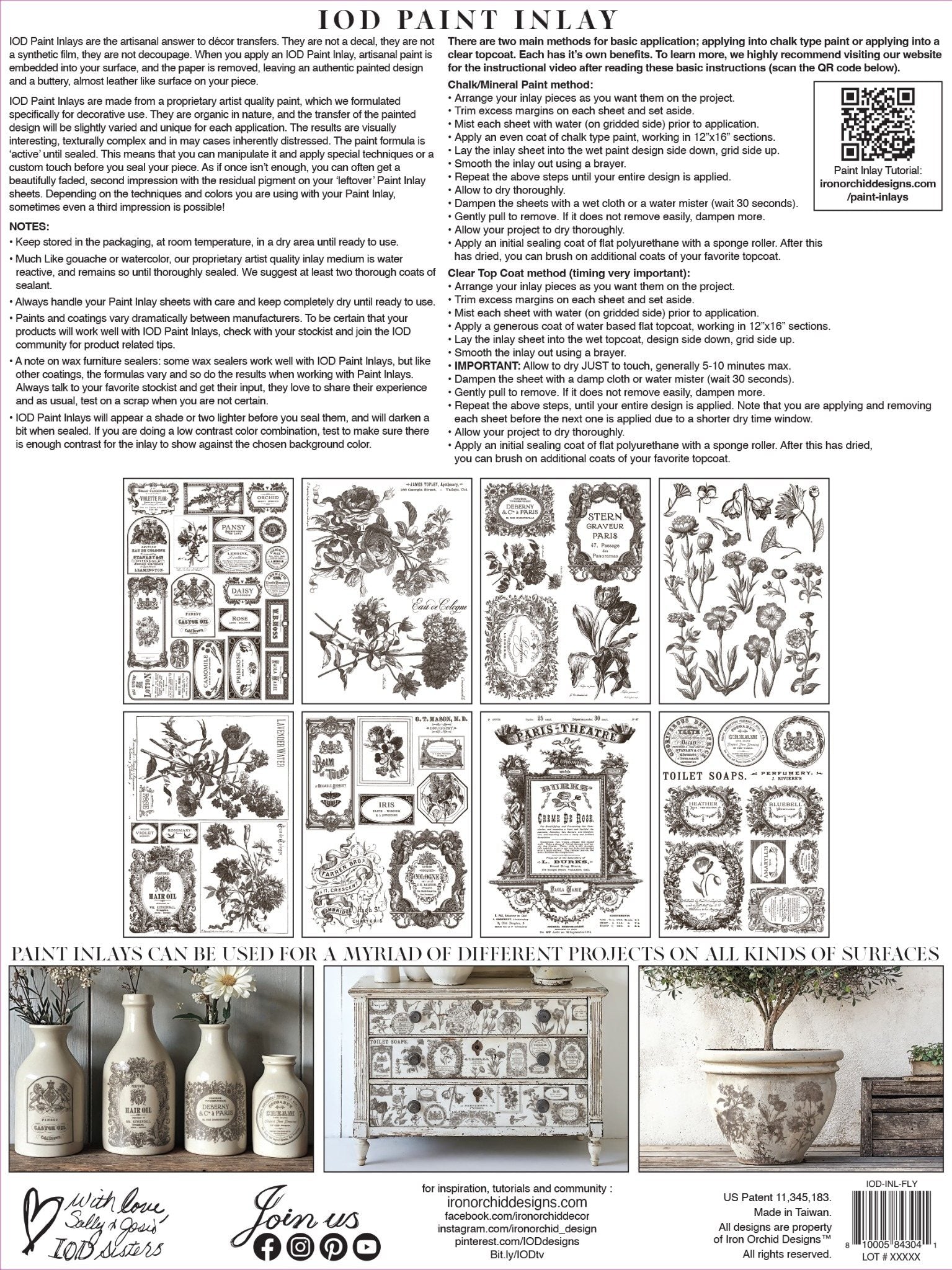 Floriography IOD Paint Inlay 12x16 Pad