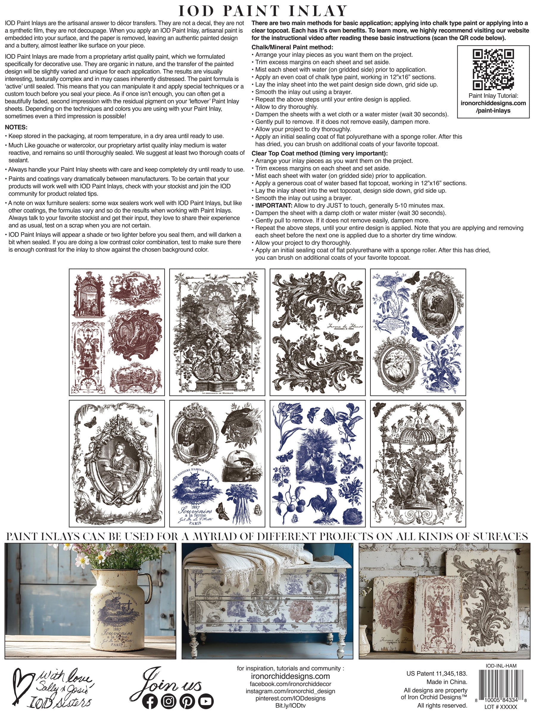 Hameau de la Reine IOD Paint Inlay 12x16 Pad™