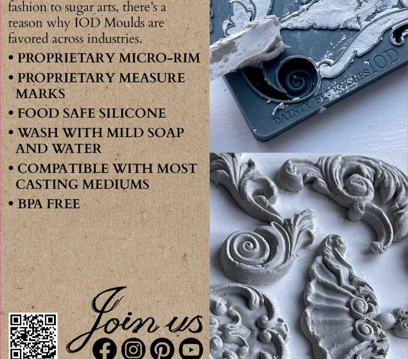 DAINTY FLOURISHES IOD Décor Mould