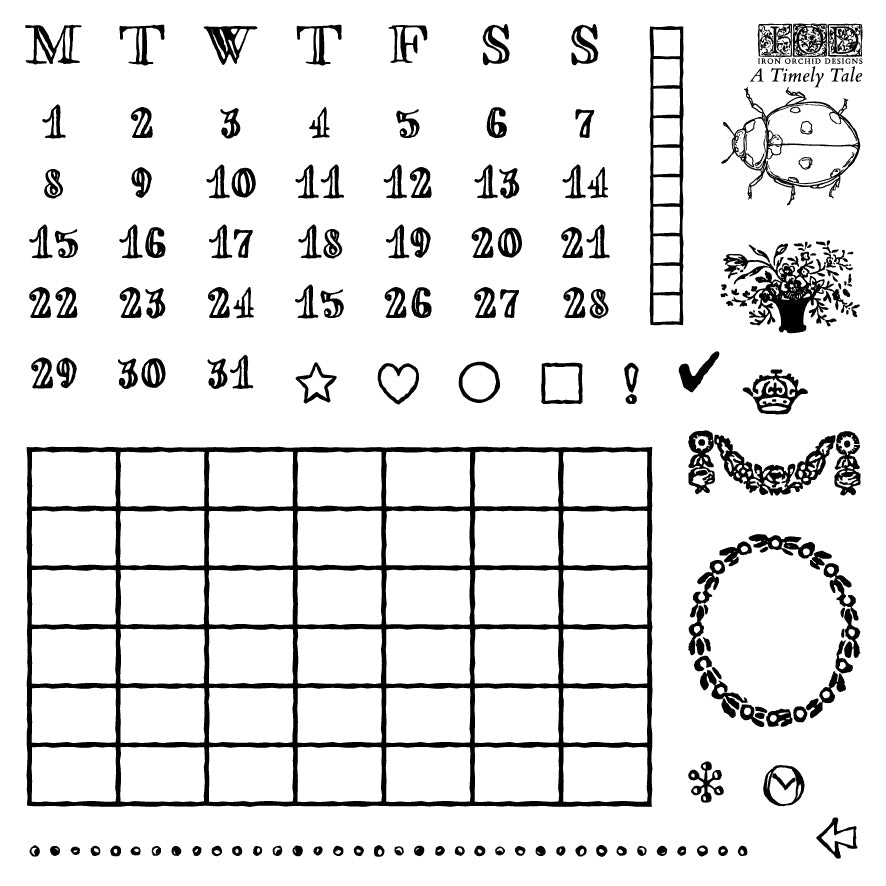 A Timely Tale 6x6 IOD Stamp