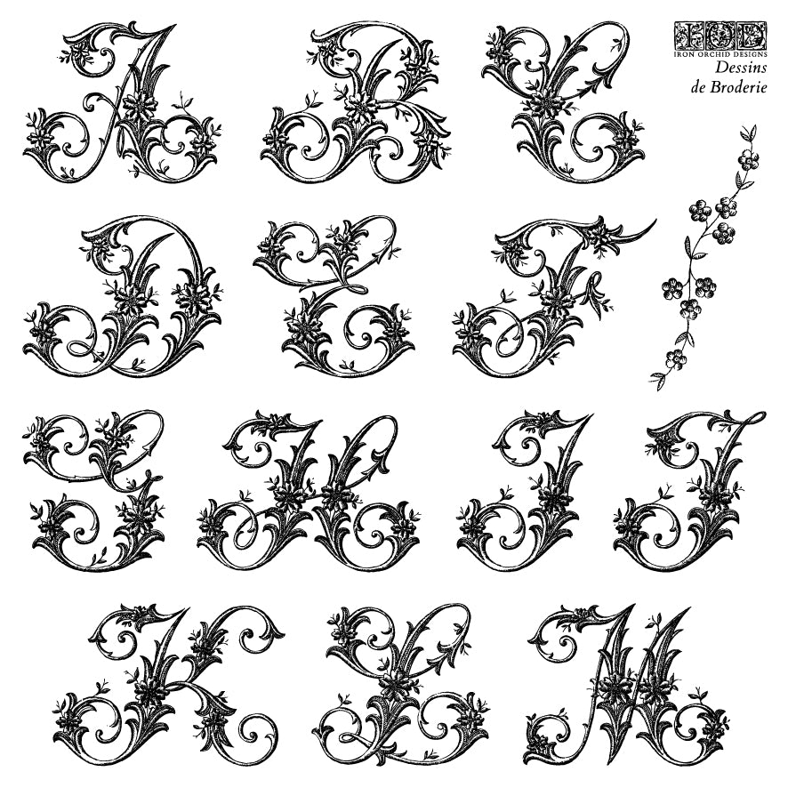 Dessins de Broderie Labels 6x6 IOD Stamp