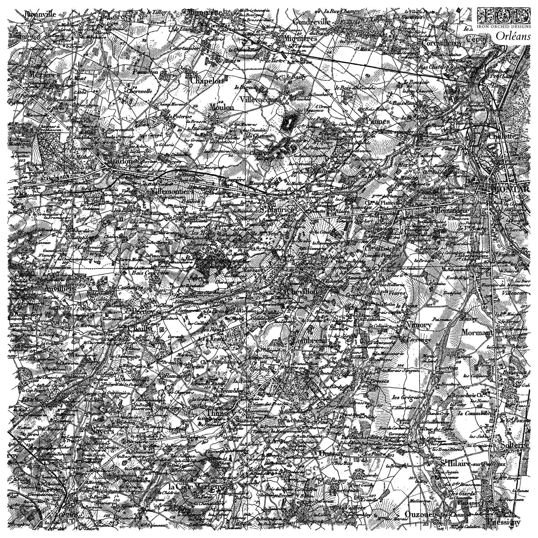 Orléans 12x12 IOD Stamp