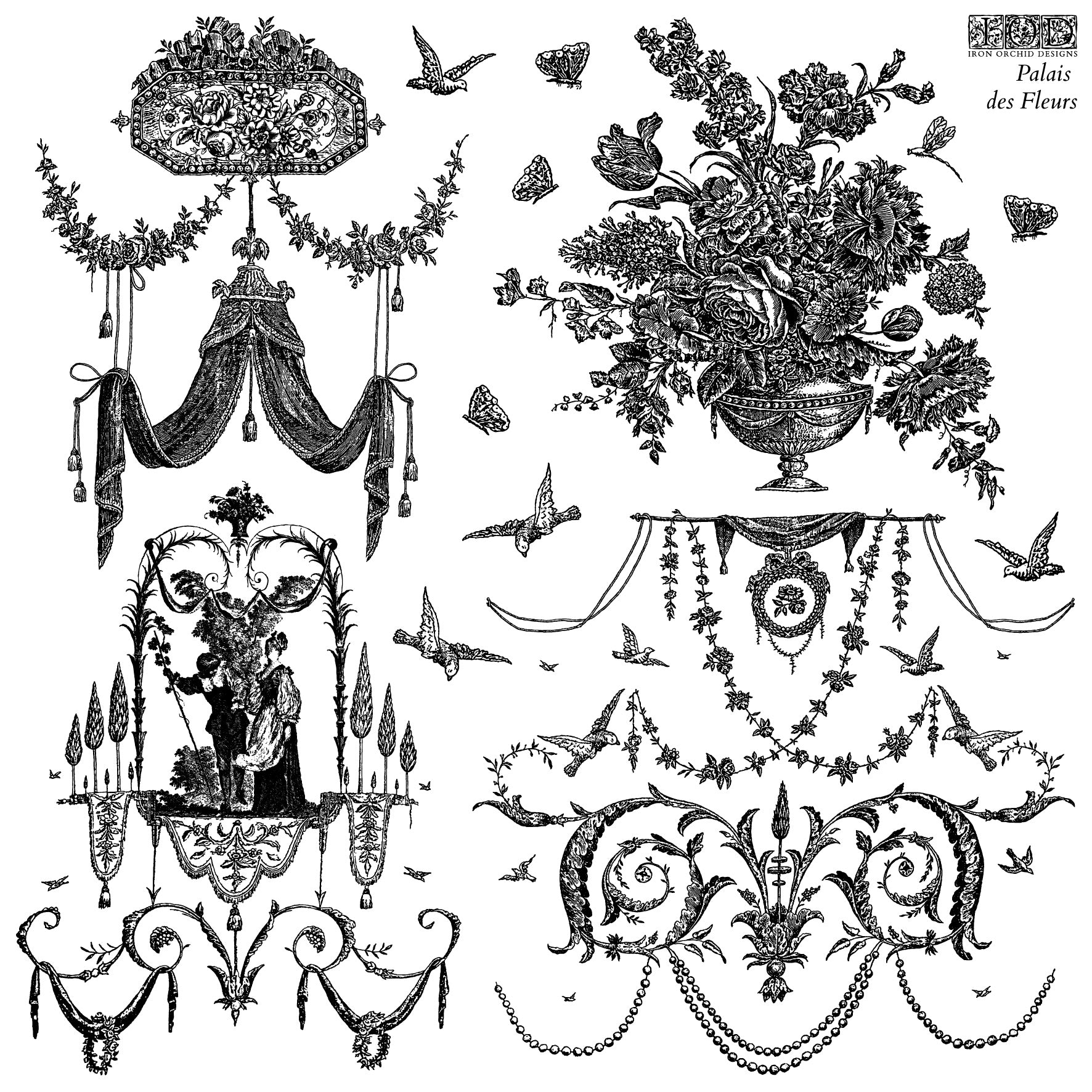 Palais des Fleurs 12x12 IOD Stamp™