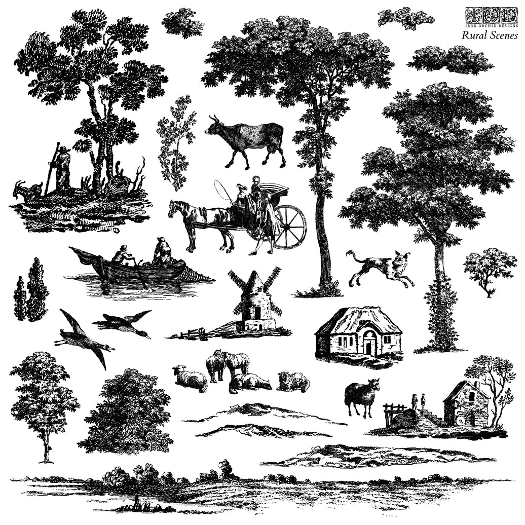 Rural Scenes IOD Décor Stamp (DISCONTINUED)